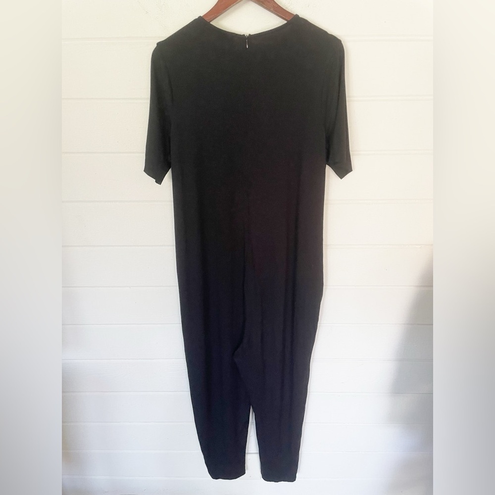 Hatch Maternity The Walkabout Black Short Sleeve Rayon Jumpsuit Size 3 (Large) - Picture 7 of 12